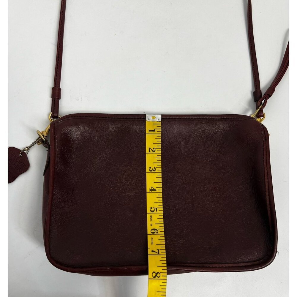 Classic Leather Crossbody Bag in Deep Burgundy - Picture 11 of 13